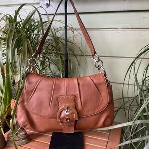 Coach SoHo bag, EUC, purple lining.